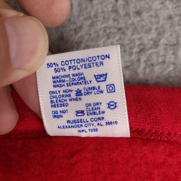 Vintage Jerzees Cardigan Sweater Womens One Size Red Embroidered Lady Poodle‎ - Picture 4 of 15